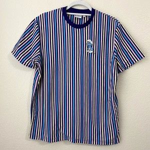 Smurf Mens Shirt Size Medium Stripes Retro Vintage Multicolor Tee